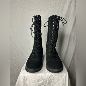 Nine West Black Lace-Up Boots